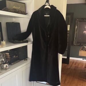 Banana Republic Elegant Black Women's Faux Fur Coat